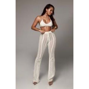 JLUXLABEL White Knit Pants